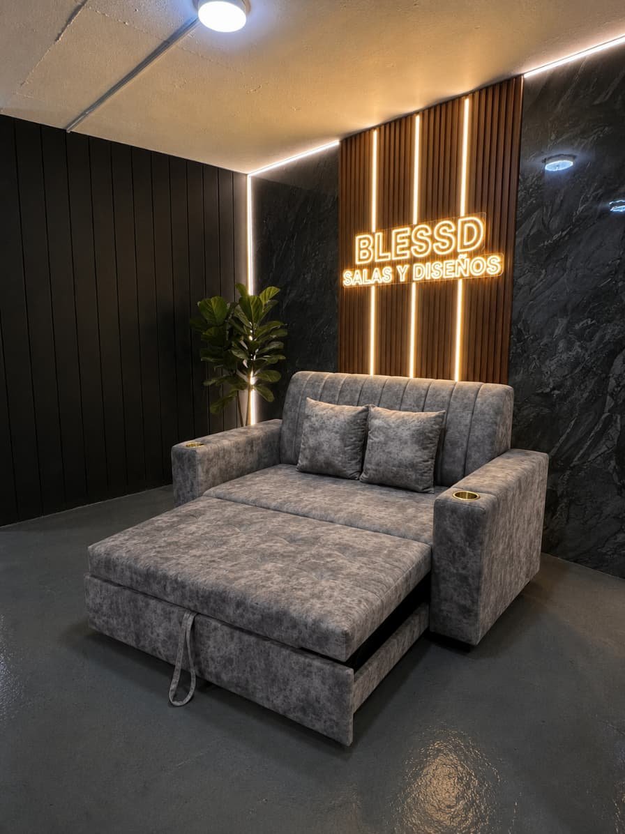 Sofa cama rallado - Imagen 4